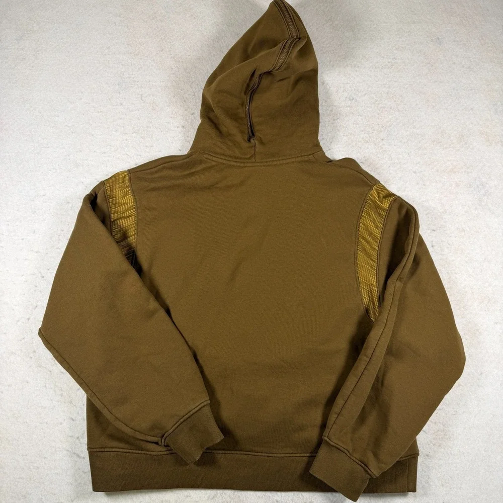 Jordan 23 Engineered Hoodie Mens Large L Brown Yellow Zip-Hood Fleece Sweatshirt